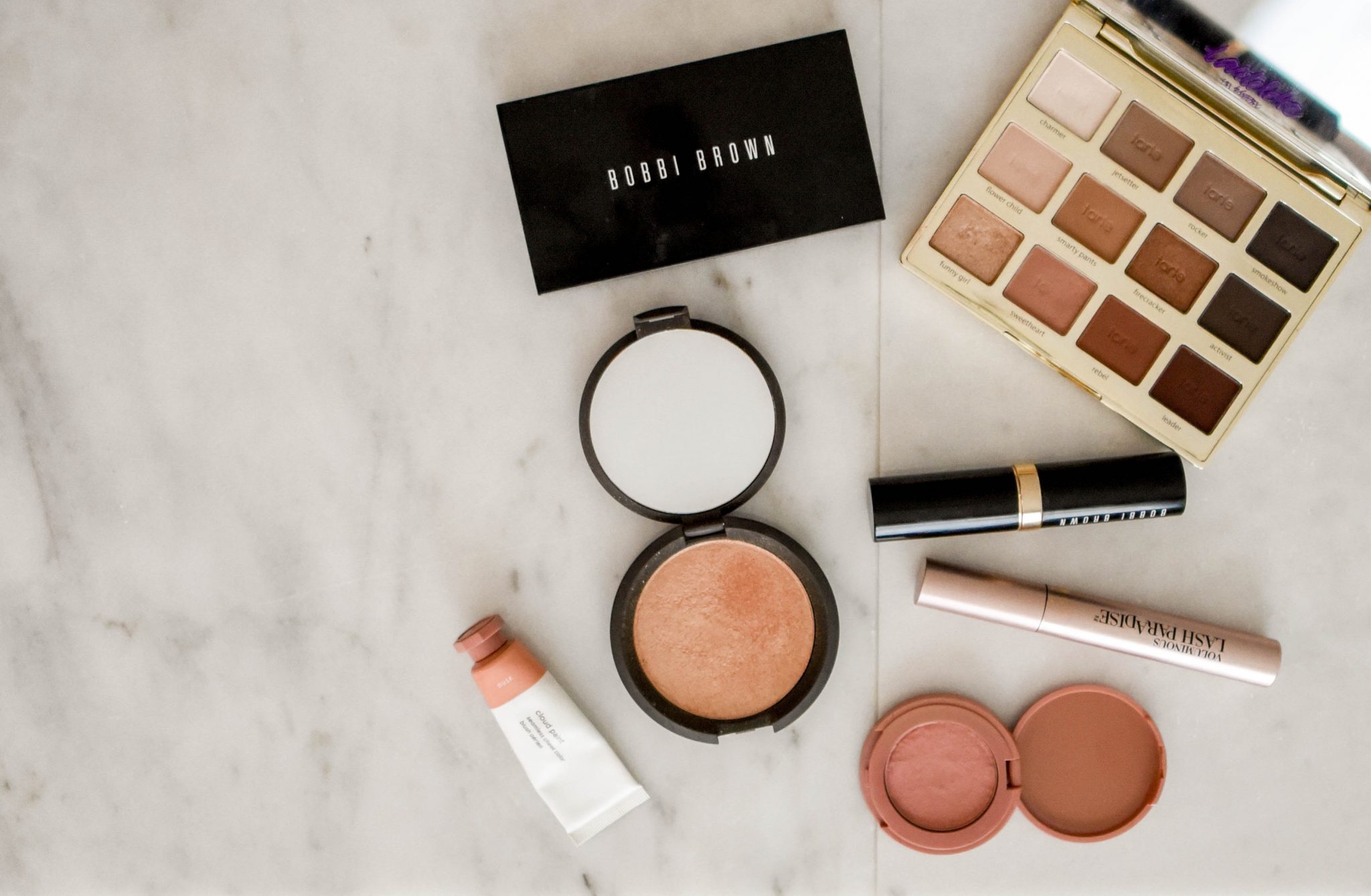 A selection of everyday makeup products for a simpler routine
